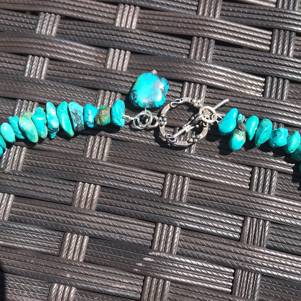 Handmade Genuine Turquoise Statement Necklace - Picture 8 of 9